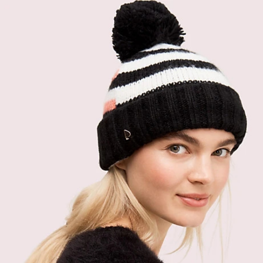 🎉HP🎉 NEW Kate Spade Heritage Stripe Beanie Hat